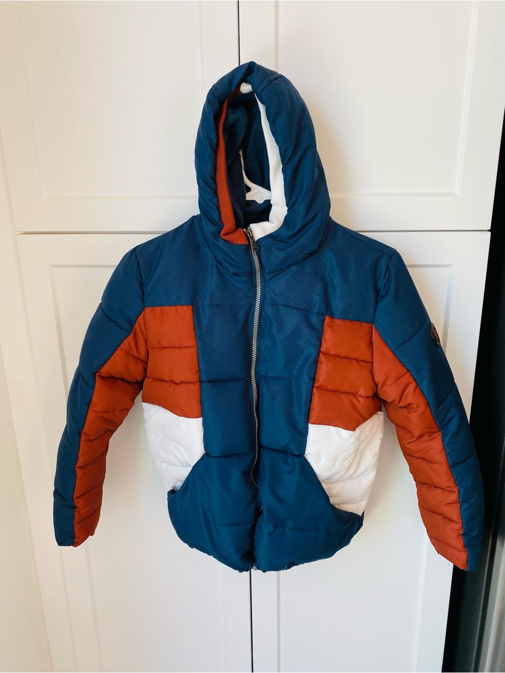 Perry Ellis boys 10/12 puffer heavy duty jacket fleece warm hooded